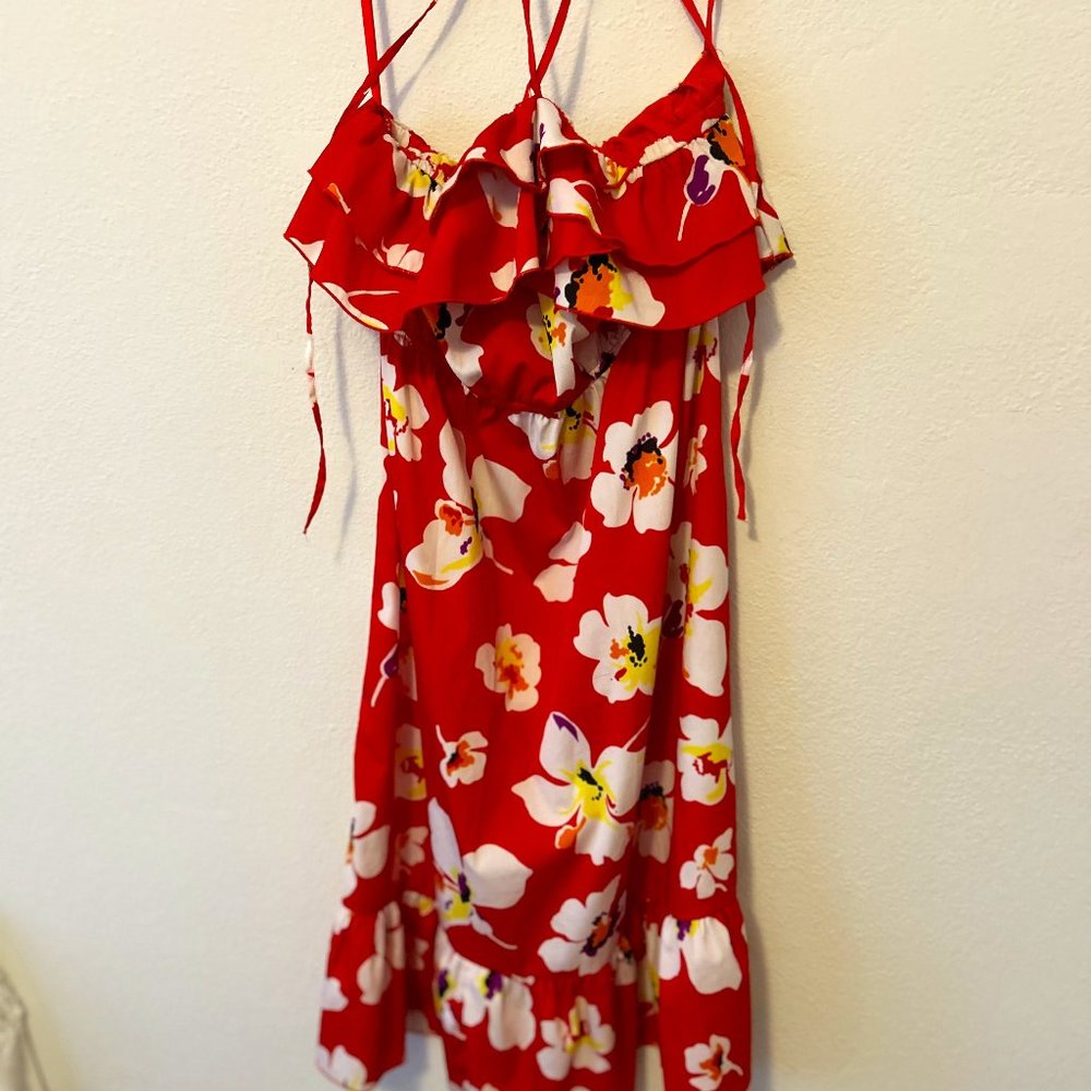 Red empire waist sundress